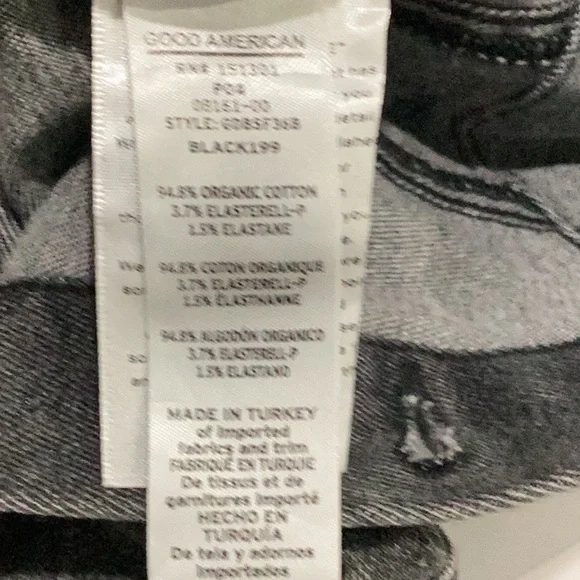 Good American NWT Black Denim Thong Bodysuit Button Down Size 1 (Small) - Picture 9 of 10